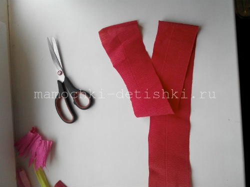 Цветы из гофрированной бумаги своими руками